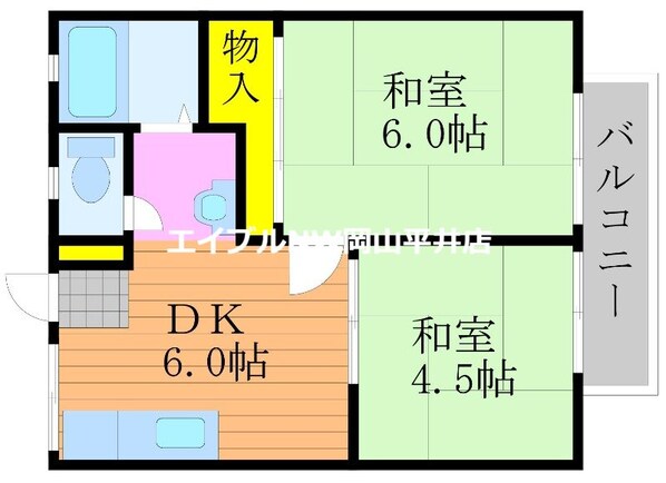 パナハイツおおたにD棟の物件間取画像